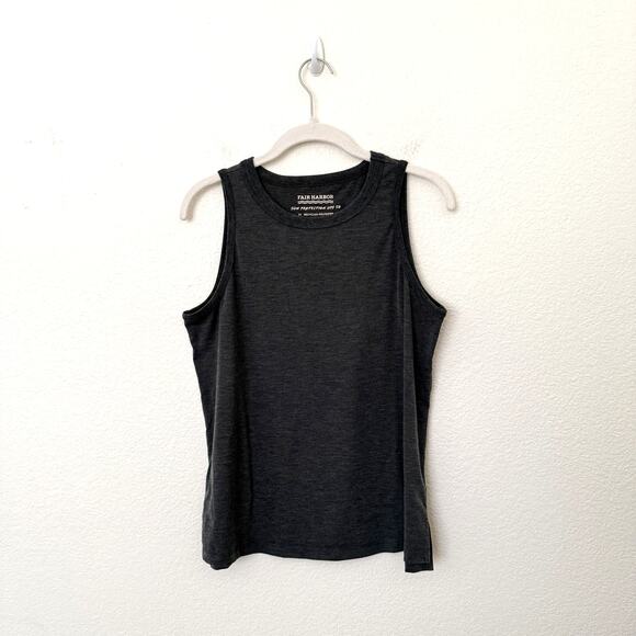 [Fair Harbor] Charcoal Gray The Seabreeze Crew Neck Tank Top Size Small S - Picture 2 of 11